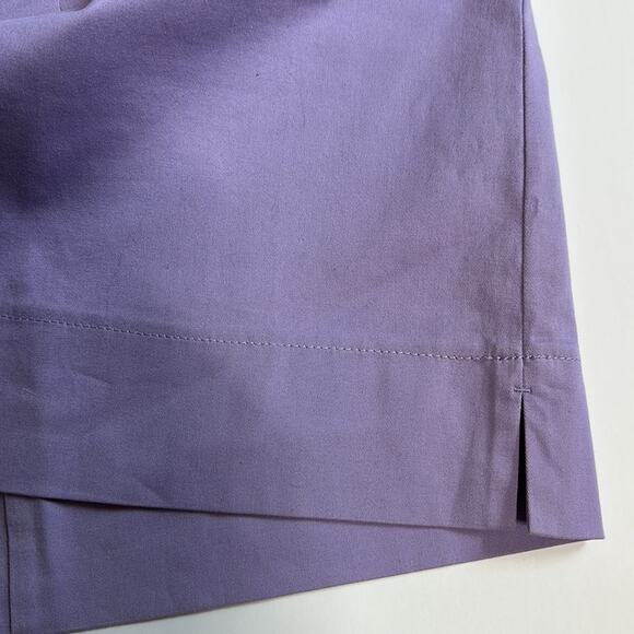 Ann Taylor LOFT Lot of 2 Mini Shift Skirts Purple Lime Green Pockets Sz 8 Office - Picture 9 of 16